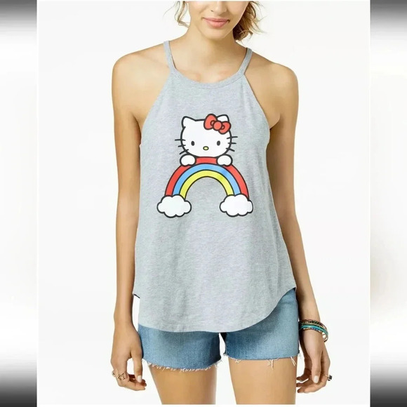 Love Tribe | Hello Kitty | Rainbow A-line Tank Top - Picture 1 of 7